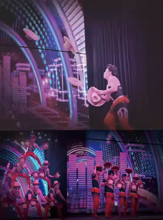 脚蹬千斤表演